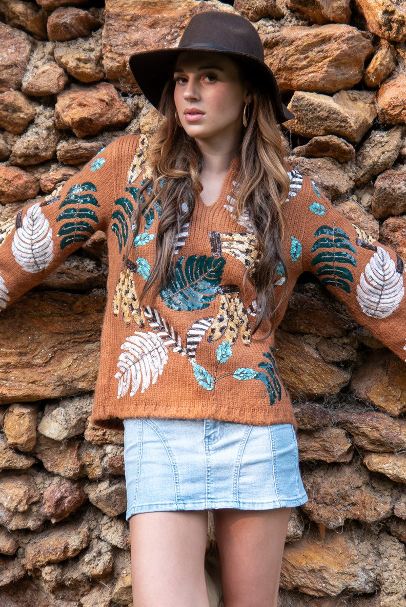 Wild Bloom Knit Pullover
