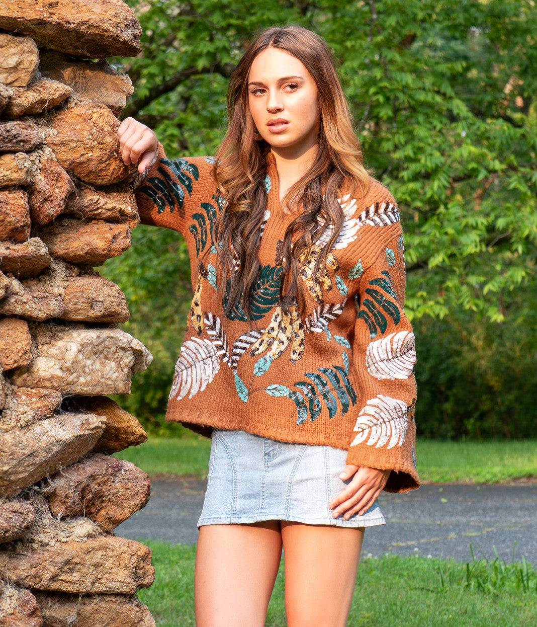 Wild Bloom Knit Pullover