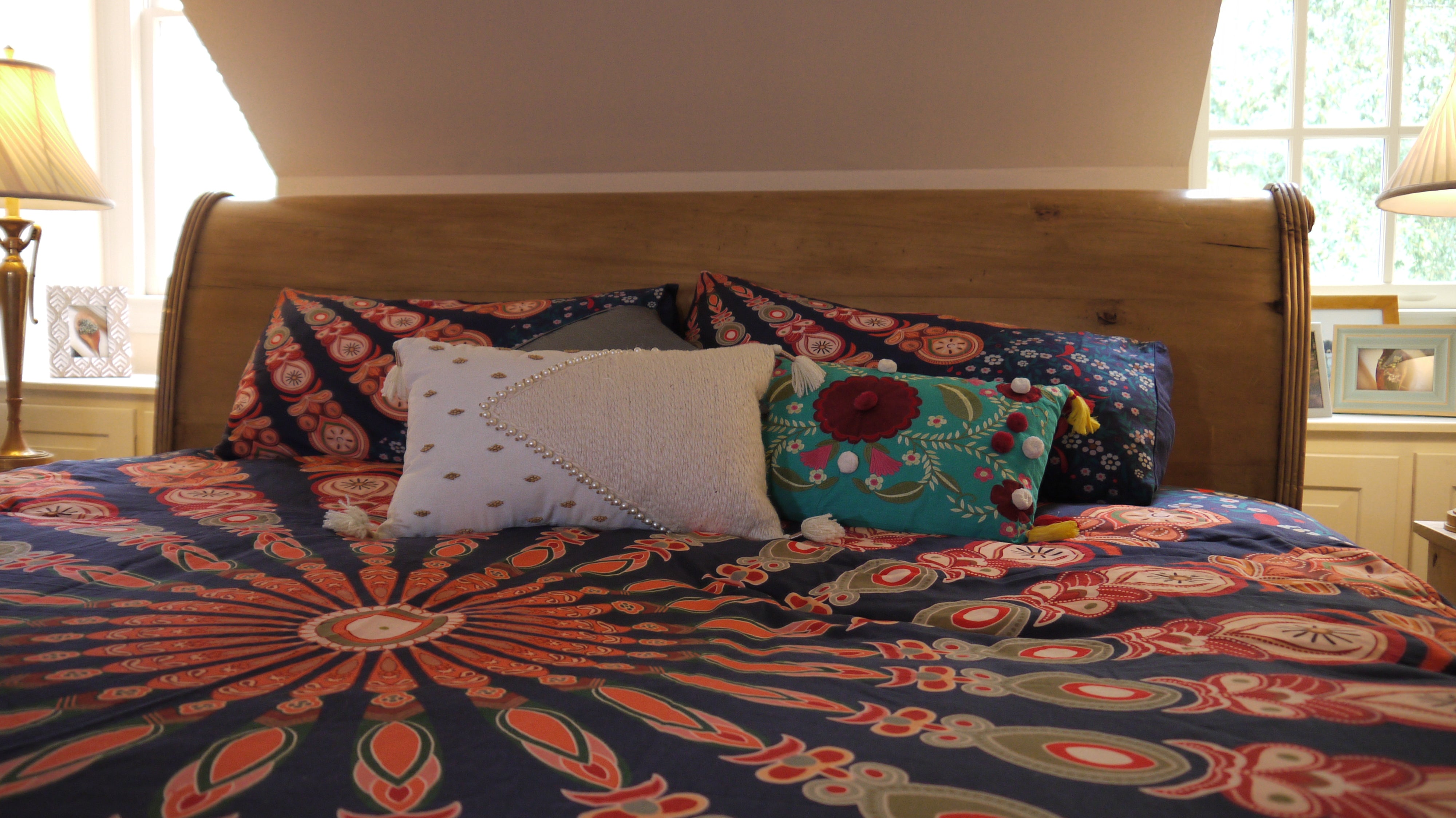 Midnight Bloom Mandala Duvet Cover