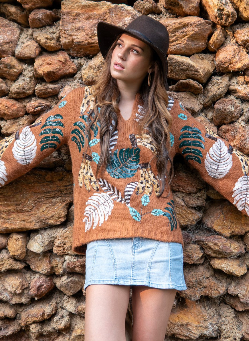 Wild Bloom Knit Pullover