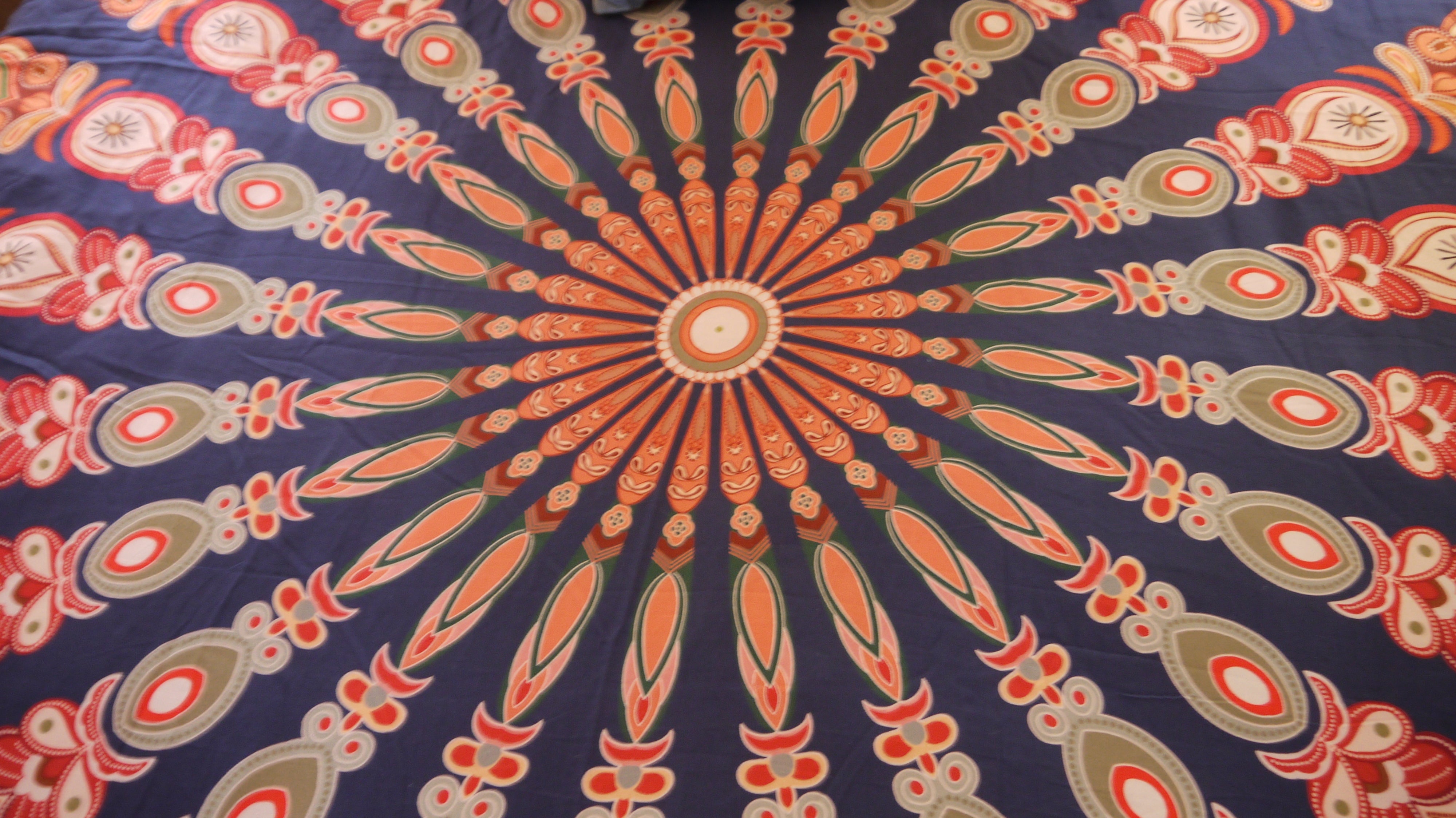 Midnight Bloom Mandala Duvet Cover