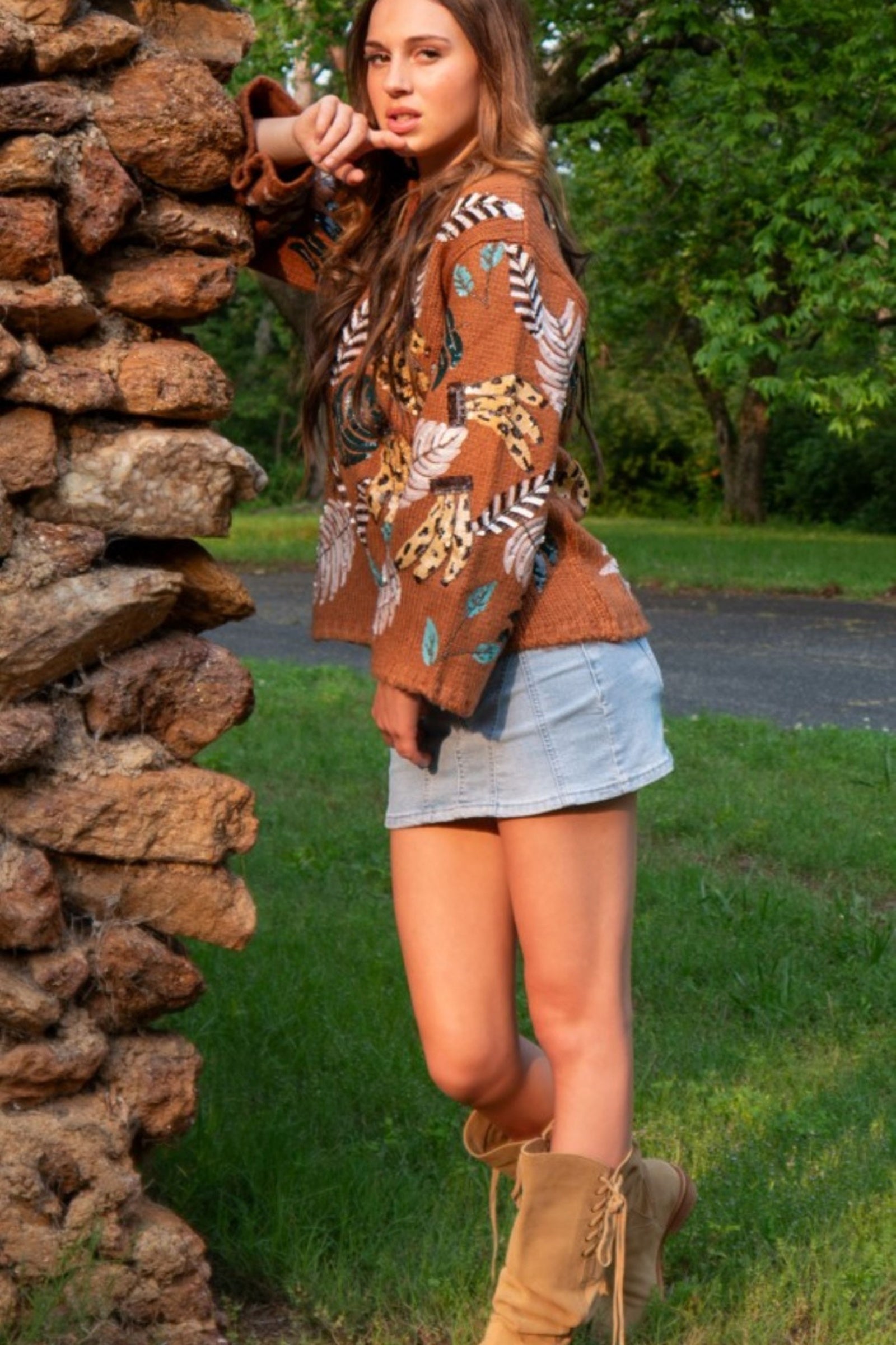 Wild Bloom Knit Sweater