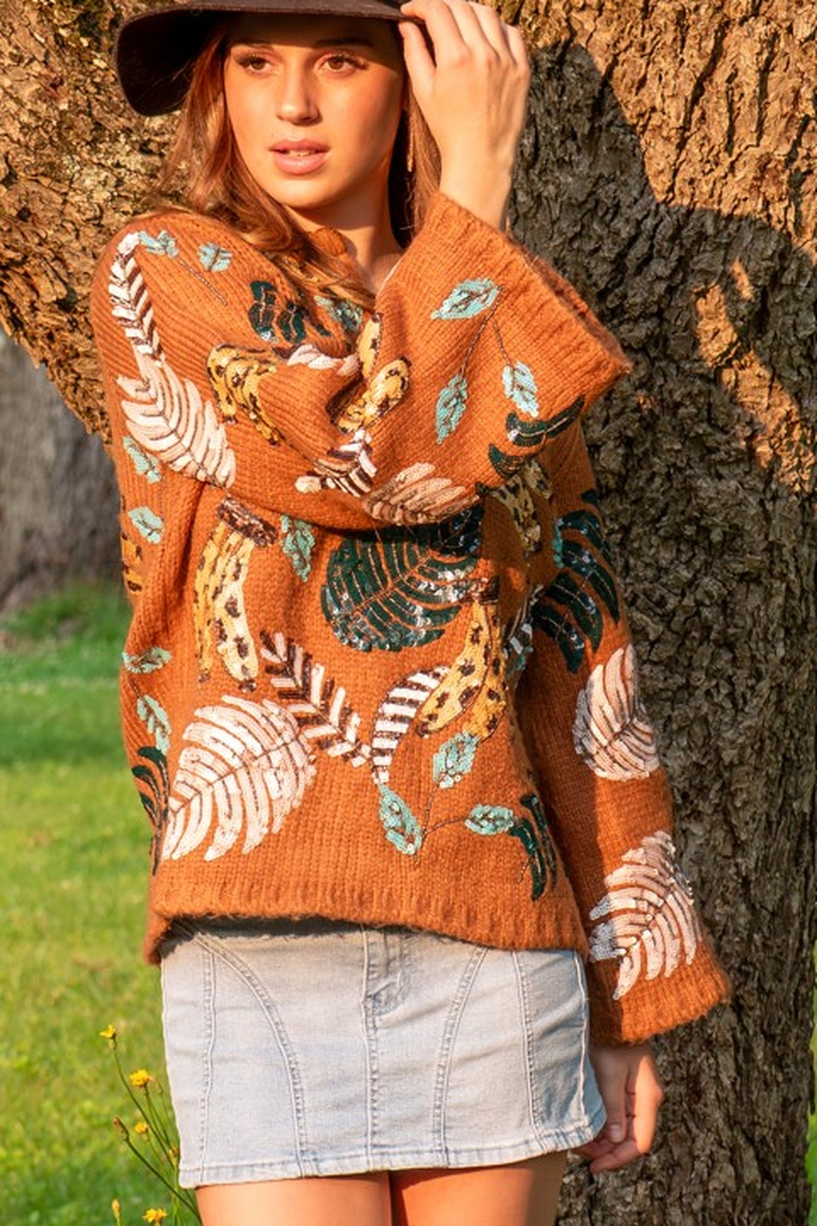 Wild Bloom Knit Sweater